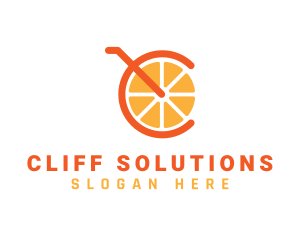 Orange Juice Letter C logo design