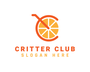 Orange Juice Letter C logo design