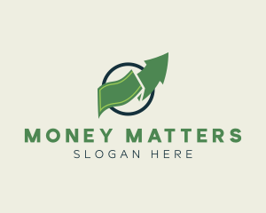 Circle Money Arrow logo design