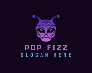 Pixel Retro Alien  logo design