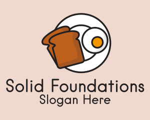 Egg Toast Breakfast Plate Logo