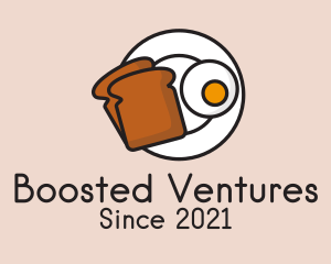 Egg Toast Breakfast Plate logo design