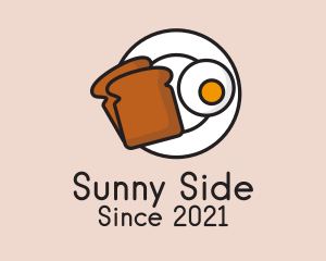 Egg Toast Breakfast Plate logo design