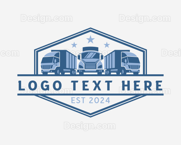 Transport Truck Shipment Logo