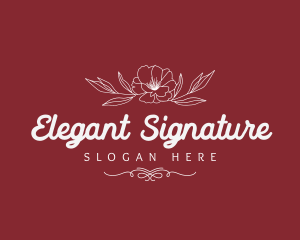 Elegant Floral Brand logo design