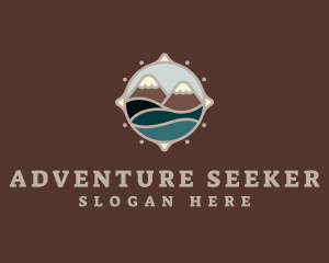 Mountain River Compass logo design