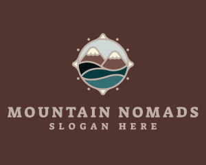 Mountain River Compass logo design