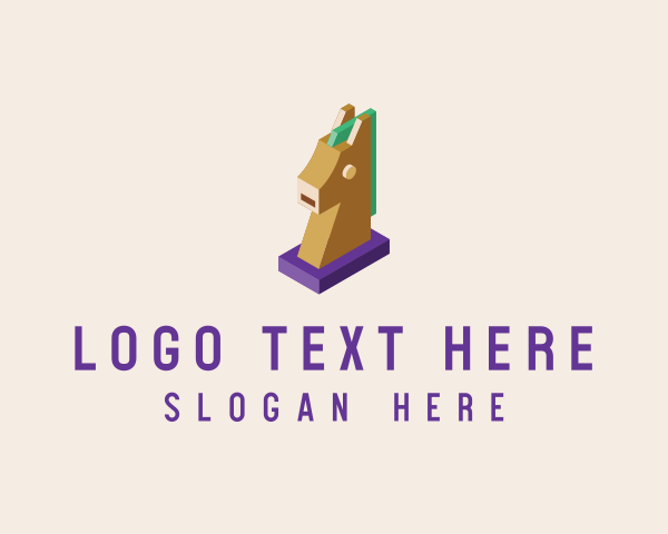 Isometric Horse Head logo