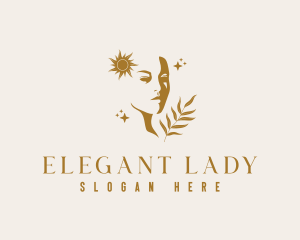 Woman Silhouette Face logo design