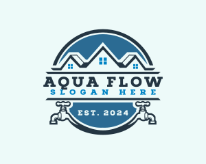 Faucet Water Plumbing logo design