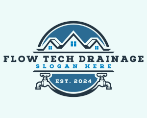 Faucet Water Plumbing logo design