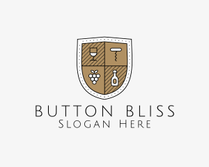 Wine Business Shield logo design