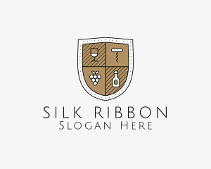 Wine Business Shield logo design