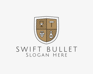 Wine Business Shield logo design