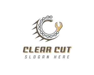 Mechanical Chain Letter C logo design