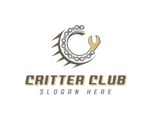 Mechanical Chain Letter C logo design