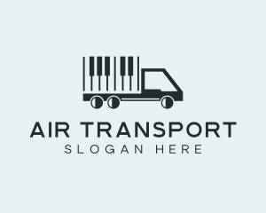 Piano Keys Truck  logo design