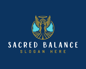 Sacred Angel Wings logo design