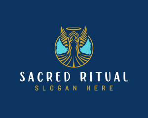 Sacred Angel Wings logo design