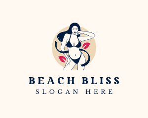 Natural Woman Bikini logo design