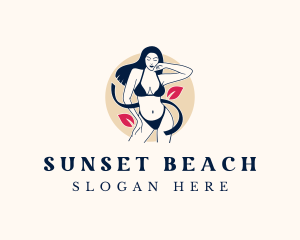 Natural Woman Bikini logo design