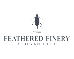 Stationery Feather Publishing logo design