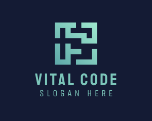 Cyber Maze Code logo design