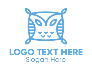 Blue Owl Pillow Logo