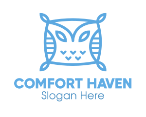 Blue Owl Pillow logo design