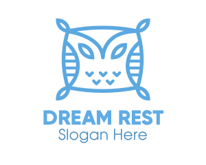 Blue Owl Pillow logo