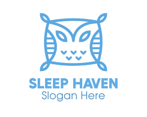 Blue Owl Pillow logo design