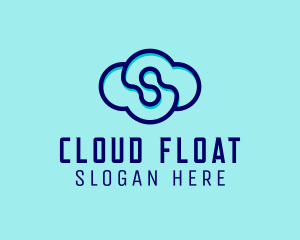 Blue Tech Cloud  logo design