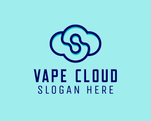 Blue Tech Cloud  logo design