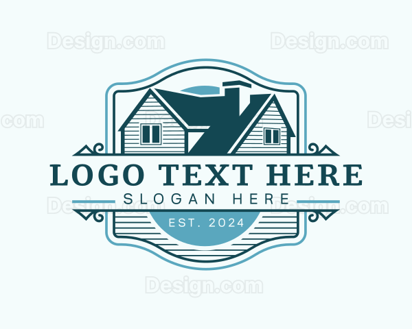 Roofing House Residential Logo