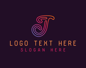 Gradient Business Letter J logo