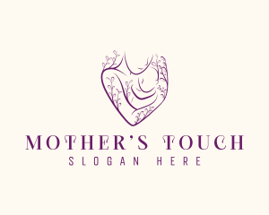 Floral Mother Infant logo design