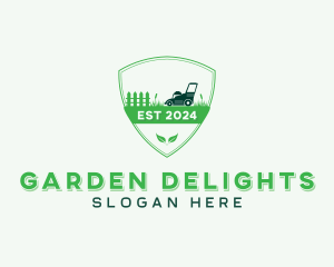 Lawn Mower Gardening logo design