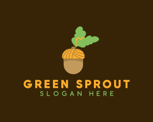 Organic Acorn Nut logo design