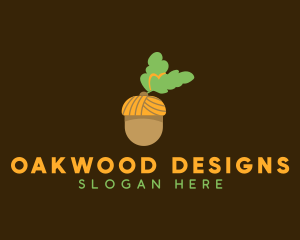 Organic Acorn Nut logo design