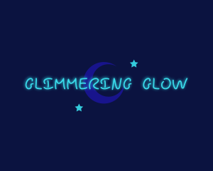 Neon Glow Stars logo design