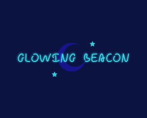 Neon Glow Stars logo design