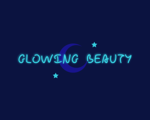 Neon Glow Stars logo design