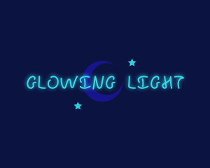 Neon Glow Stars logo design