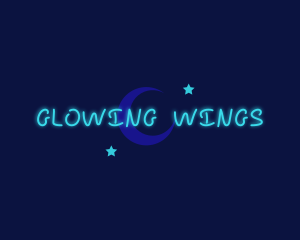 Neon Glow Stars logo design