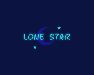 Neon Glow Stars logo design