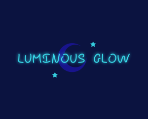 Neon Glow Stars logo design