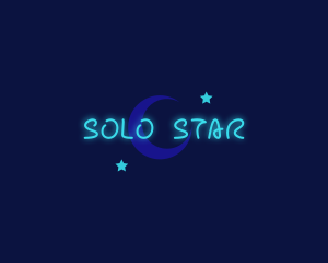 Neon Glow Stars logo design