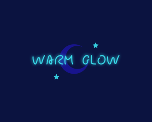 Neon Glow Stars logo design