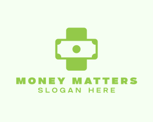 Green Cross Money  logo design