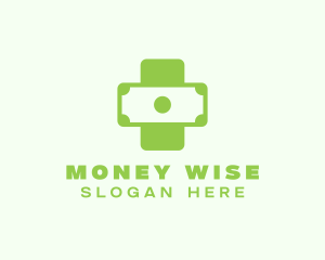 Green Cross Money  logo design